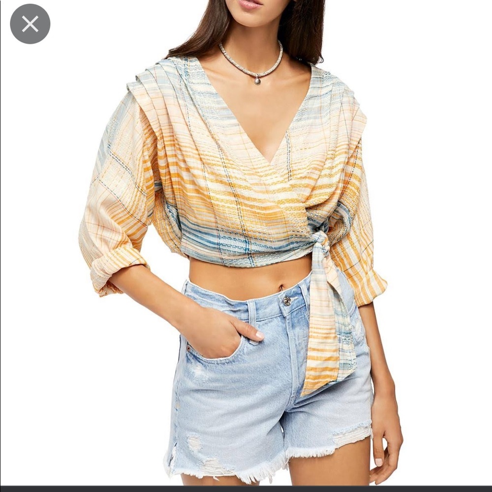 Free people wrap crop top
